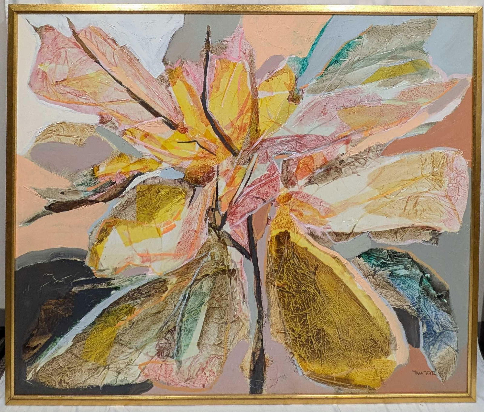 Large Marc Verte Acrylic And Oil On Canvas Abstract R72 (1 of 8)