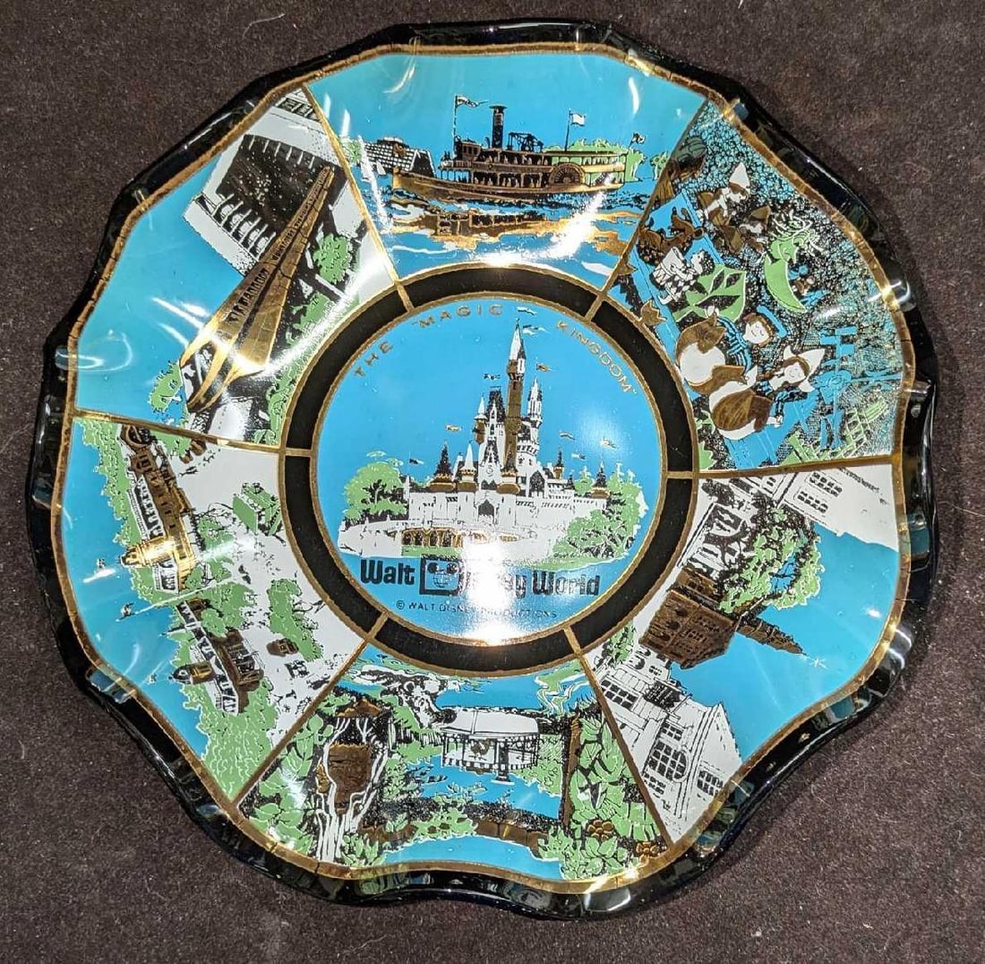 Vintage Disney World Glass Candy Dish 1970s D (1 of 2)