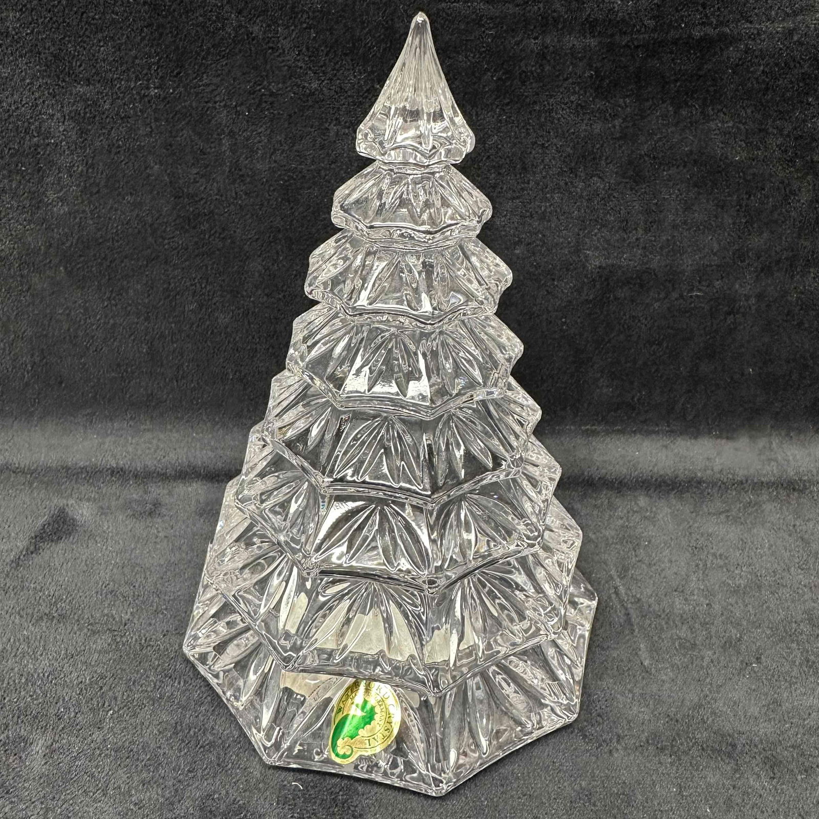 Waterford Crystal Clear Sculpted Glass Christmas Evergreen Tree (1 of 7)