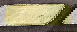 Brass Serving Tray Etched Dragon with Scalloped Edges