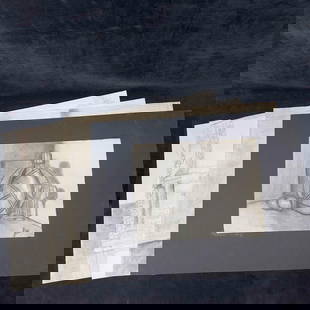 Surrealist Still Art Artwork K Norton Pencil Sketch Drawing Set Five Drawings Sketches: Surrealist Still Art Artwork K Norton Pencil Sketch Drawing Set Five Drawings Sketches. Five pencil sketches featuring still art floral, landscapes, fruit, and wine bottles. K Norton written signed on