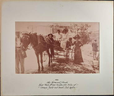 Walt Disney Cast Member Ancestor Wagon Photo: Here is a blown-up copy of an old photo from 1900. It states it as &#34;1900 John Grimes And Friends. Great Uncle Of Cast Member Art Miller Of Disney&#39;s Yacht And Beach Club&#34;. It appears Disney
