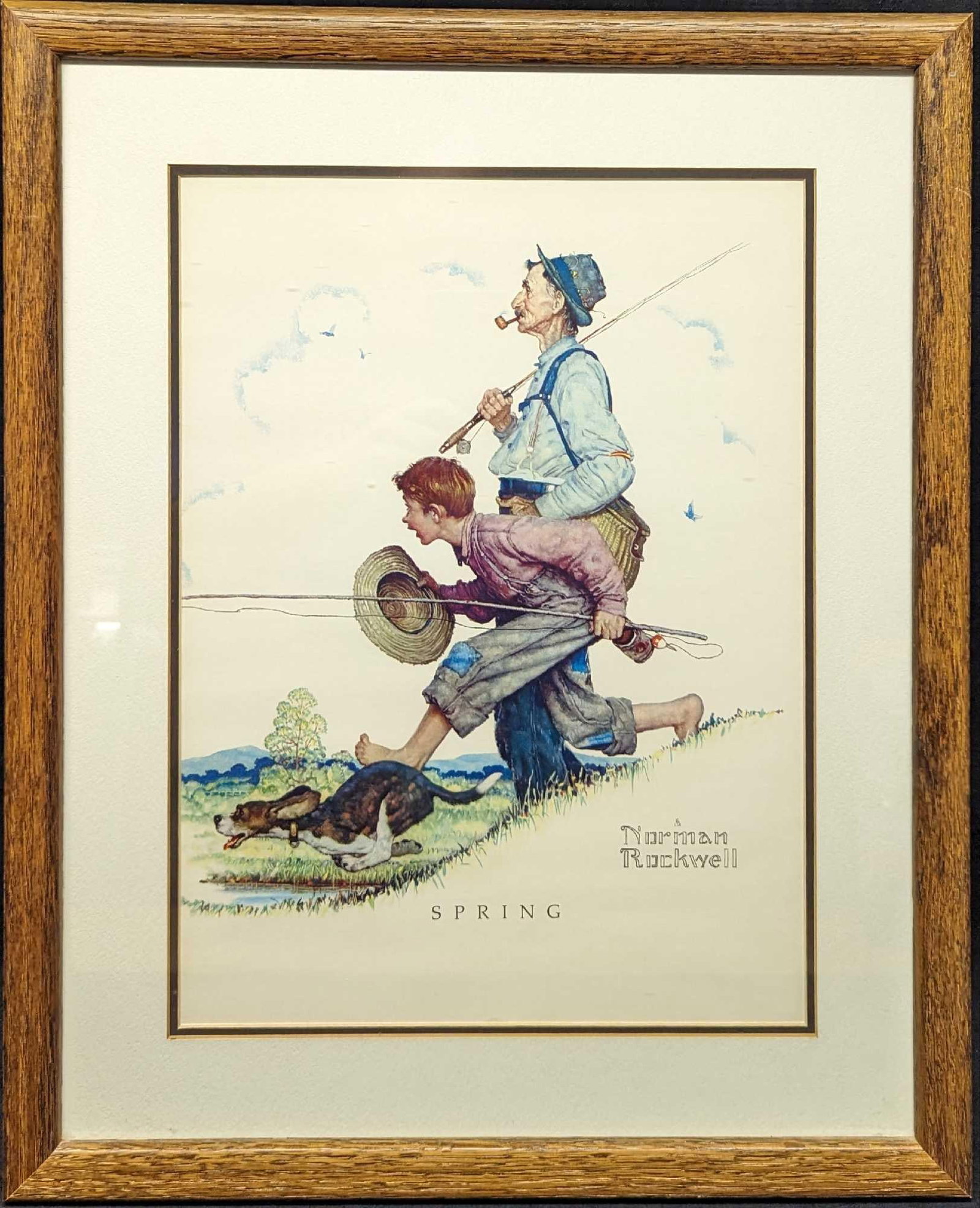 Vintage Framed Norman Rockwell Spring Print (1 of 6)