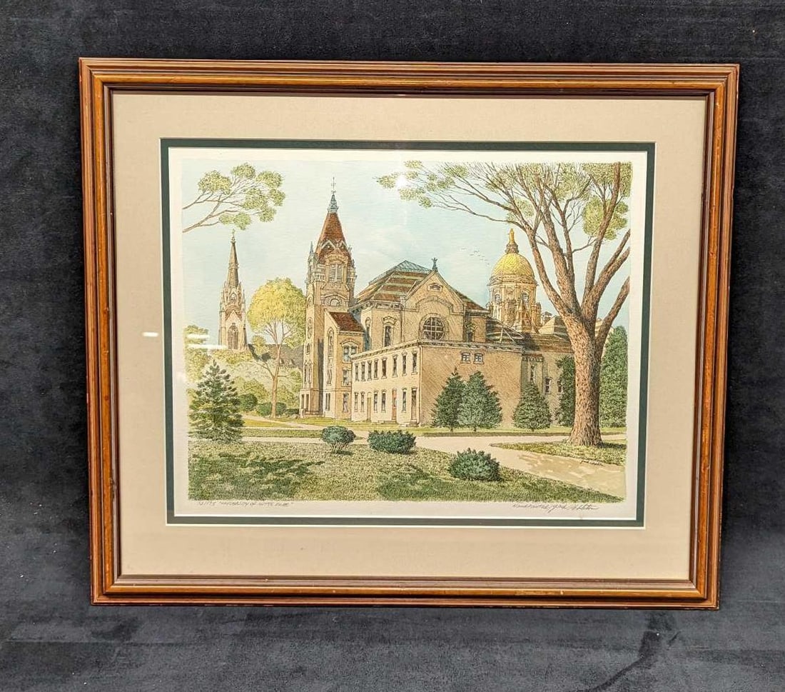 Framed S&N Jack Appleton University Of Notre Dame Print (1 of 7)