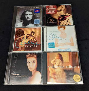6 Celine Dion Music Compact Discs: 6 Celine Dion Music Compact Discs. This lot includes:  (1) &#34;The Colour Of My Love&#34;. This was released by Sony Music Canada in 1993. (1) Celine Dion. This was released by Sony Music Canada in 1