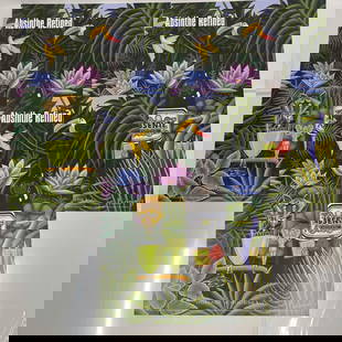 Absinthe Refined Ad Poster Homage A Rousseau by John Pacovsky Hand Signed and Numbered: Absinthe Refined Ad Poster Homage A Rousseau by John Pacovsky Hand Signed and Numbered. This set includes three (3) hand signed and numbered posters by John Pacovsky. Limited Edition 50, from 2008. A