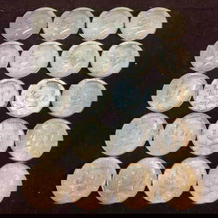 Twenty 20 Kennedy Half Dollars 10 Ten Dollar Roll 1967 P #3: These coins have been tested and researched to the best of our ability prior to listing. Please reference all photos for full details, as they are a part of the condition. DETAILS:  Metal - .400 Silve
