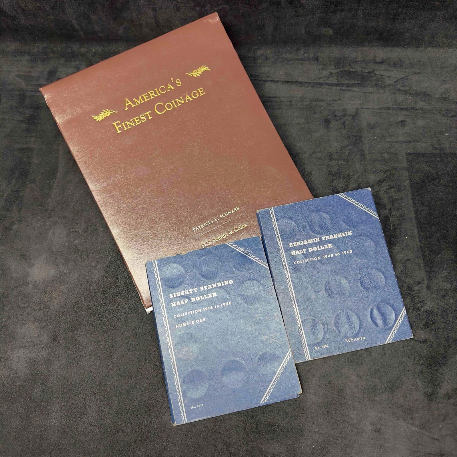 America's Finest Coinage Liberty Standing Benjamin Franklin Half Dollar Empty Coin Album Book Lot (1 of 8)