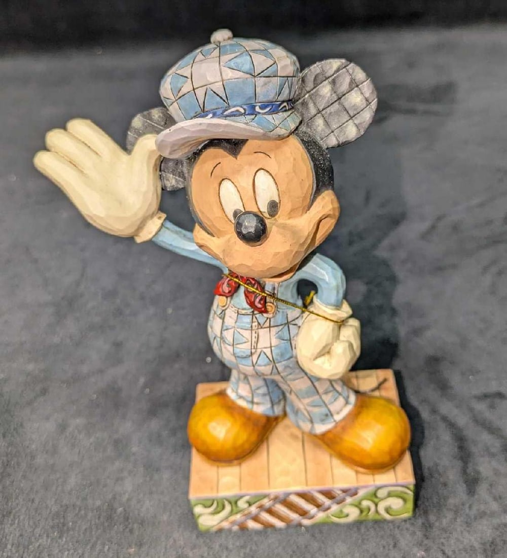 Jim Shore Signed Disney Mickey Train Engineer Figurine (1 of 7)