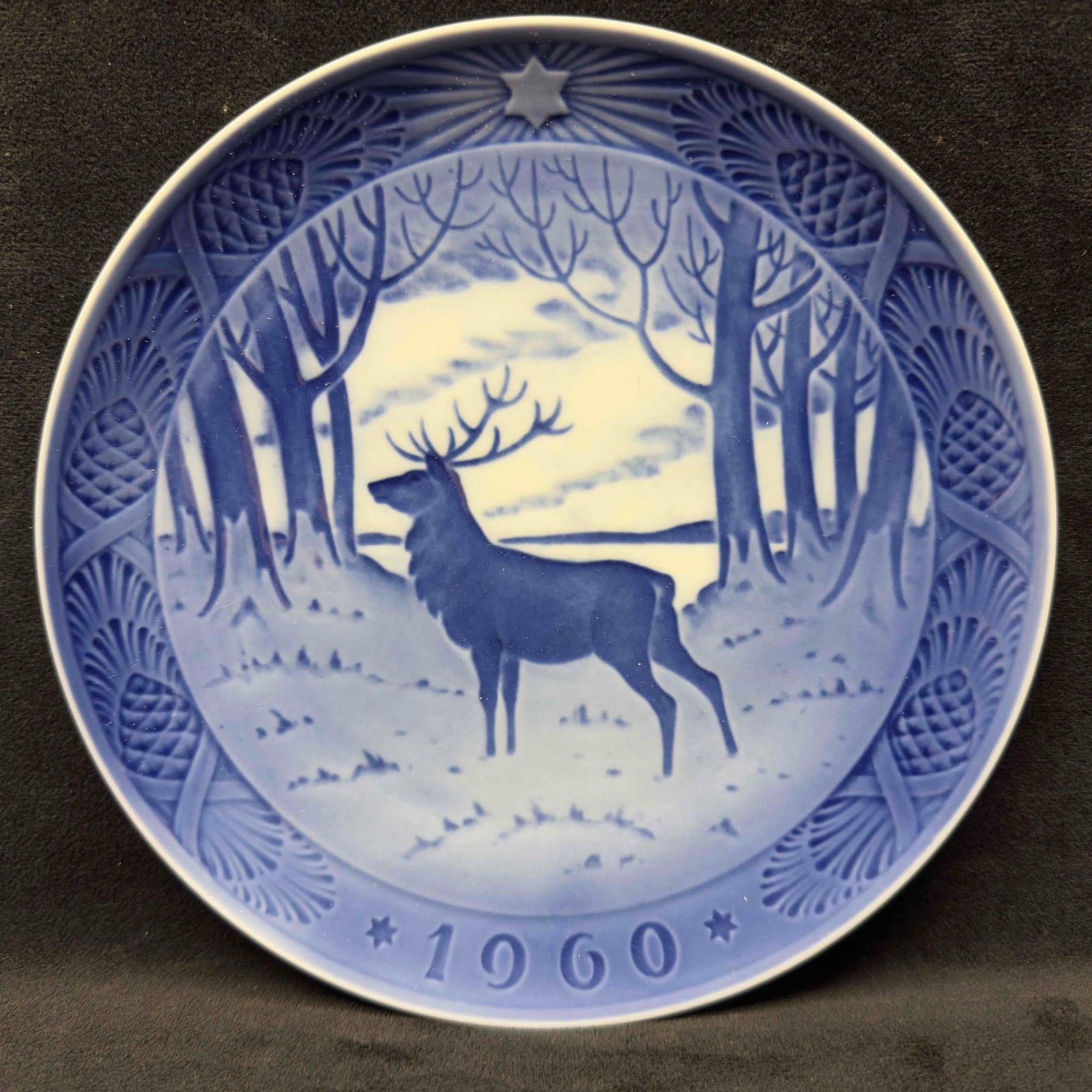 Royal Copenhagen Denmark The Stag 1960 Plate Hans H. Hansen: Royal Copenhagen Denmark The Stag 1960 Plate Hans H. Hansen. This item is in good pre-owned, previously displayed condition with light wear, and surface scratches. Please reference all photos for full