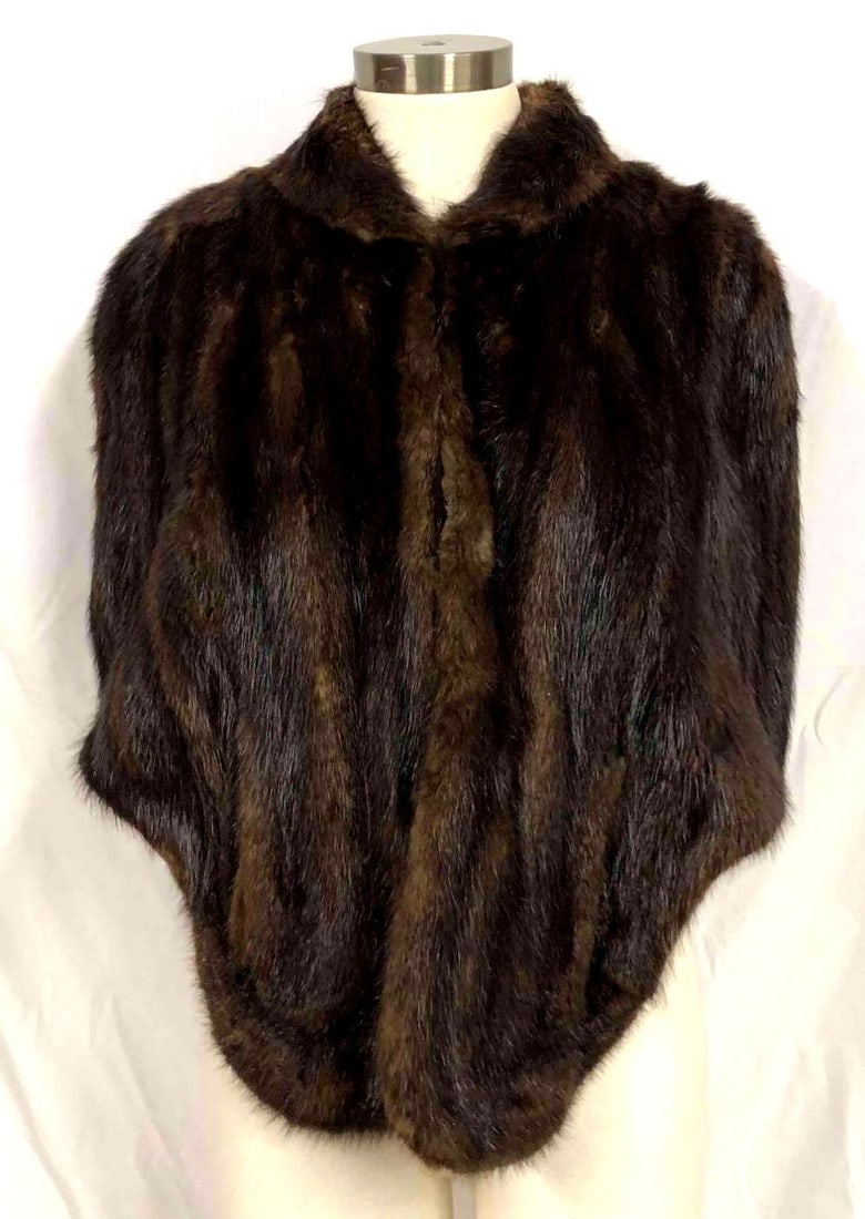 Mink Dyed Muskrat Fur Cape By La Belle Fine Furs Since 1919 (1 of 8)