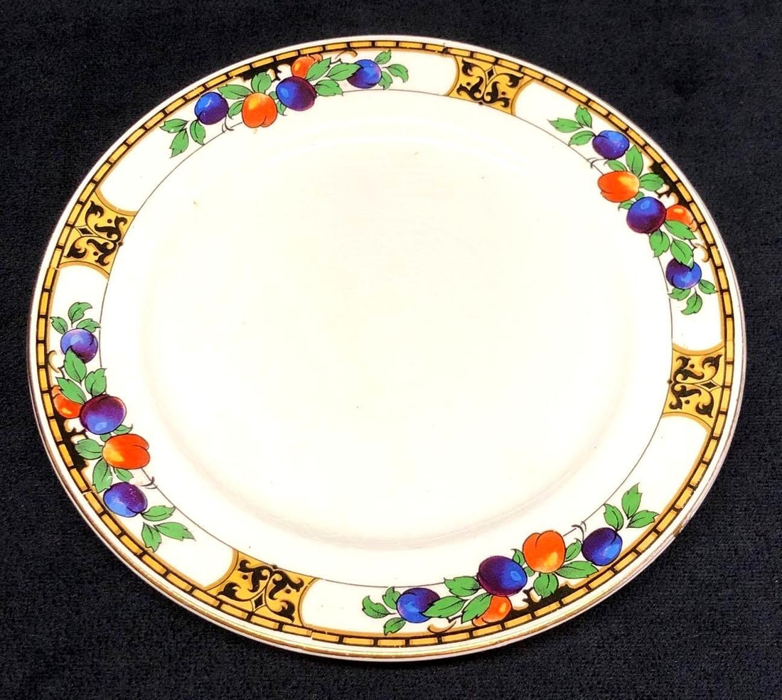 John Maddock & Sons Antique Plate "Autumn Fruit" (1 of 4)