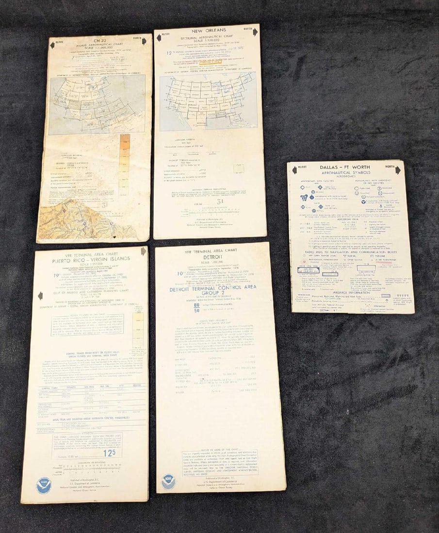 Detroit Puerto Rico Dallas World New Orleans Aeronautical Charts (1 of 8)