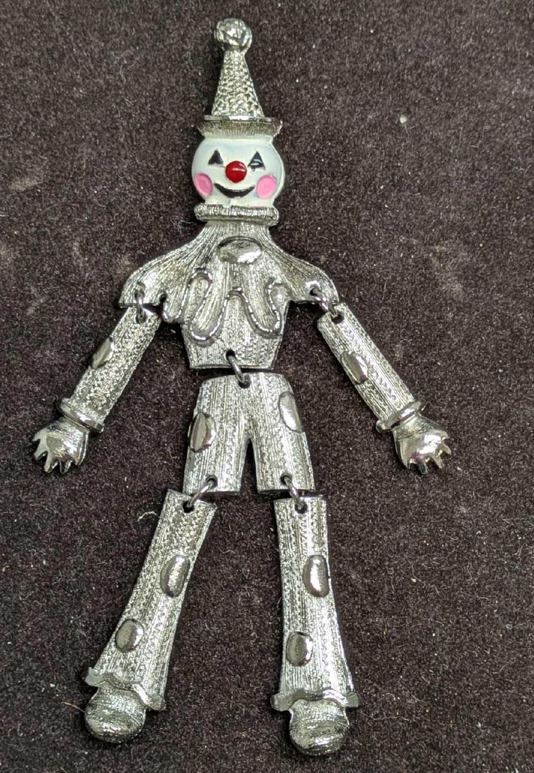Vintage Articulated Dancing Clown Pendant (1 of 3)
