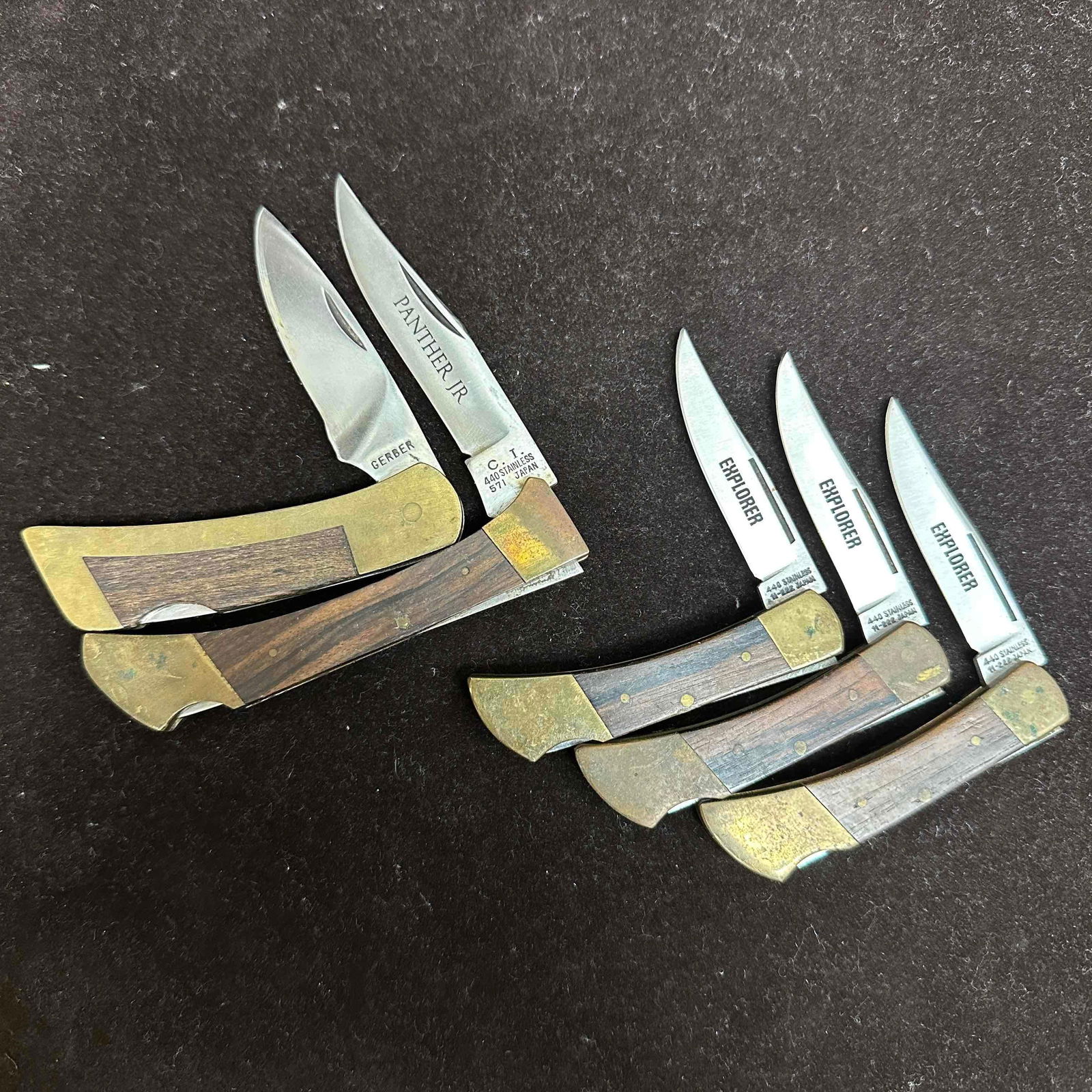 CI 440 Panther Jr Pocket Knife Gerber Explorer Knives Set (1 of 7)