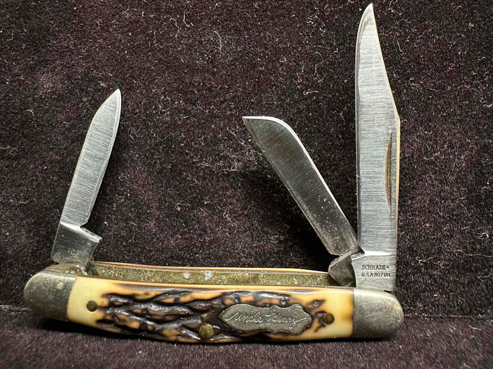 Vintage Schrade NY USA Stainless Uncle Henry Stockman Pocket Knife (1 of 5)