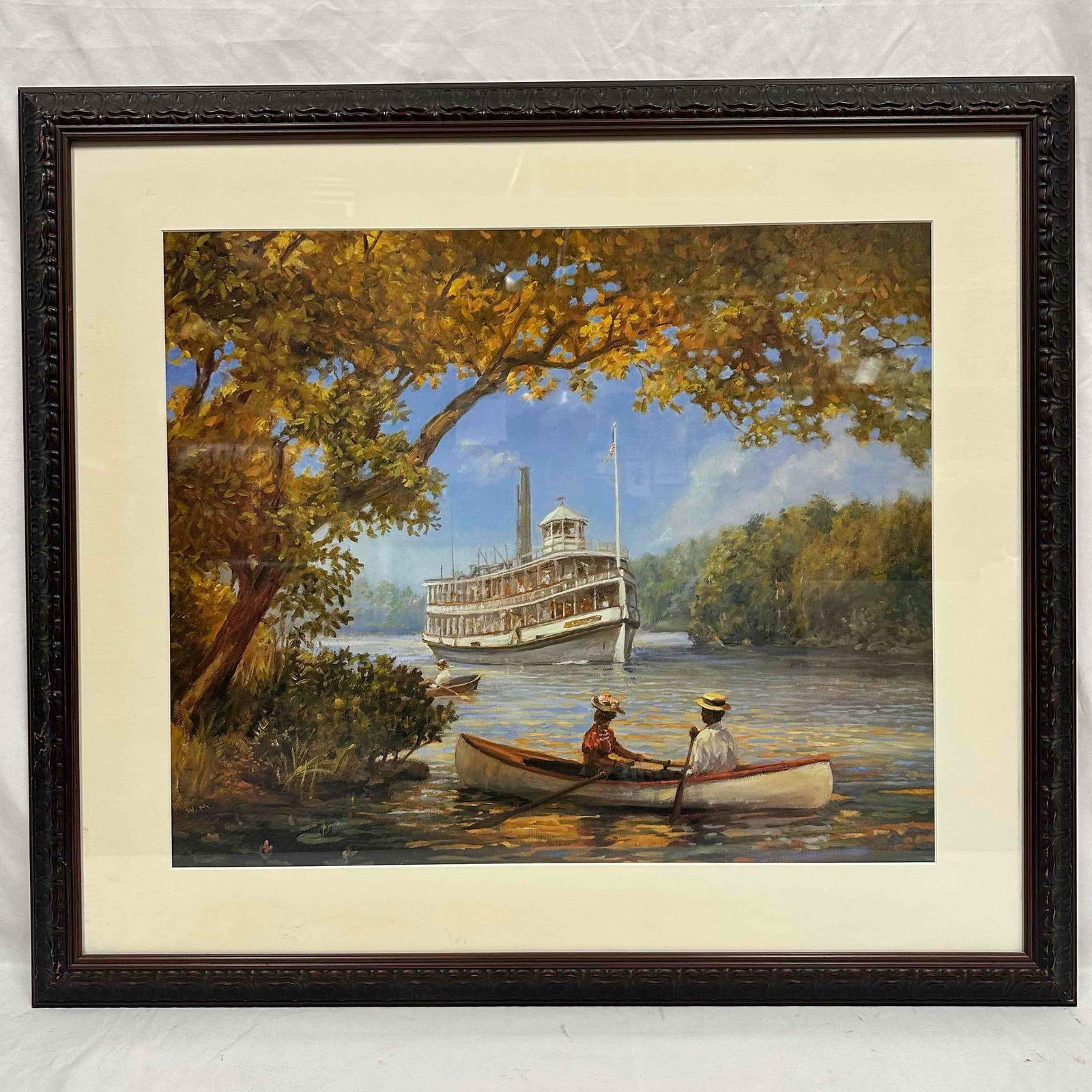 Saratoga Springs Framed Disney Art Print Steamboat River Scene (1 of 5)