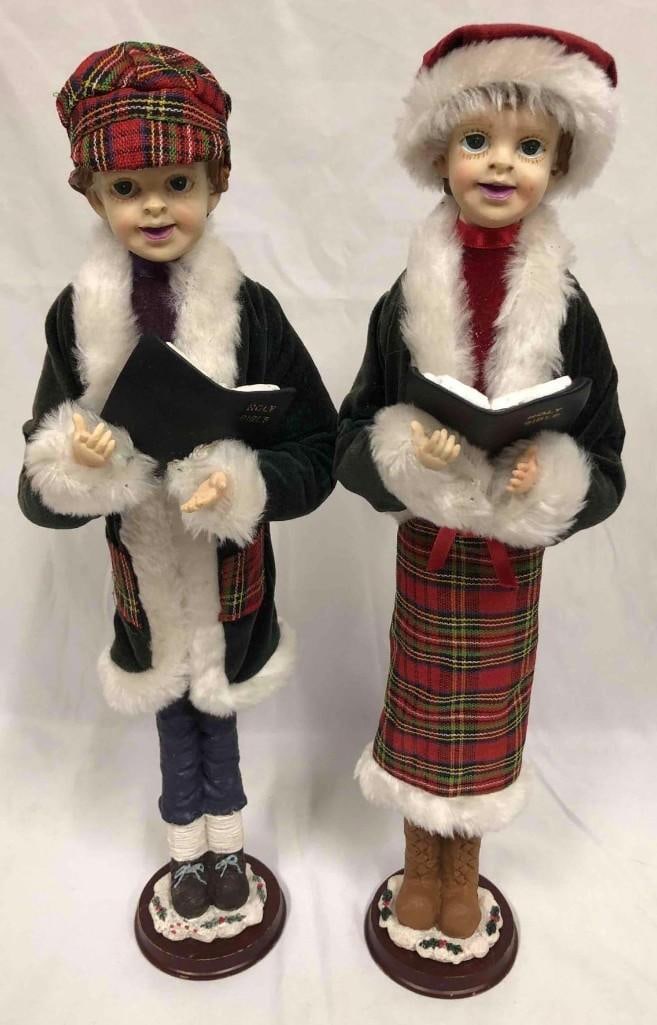 Porcelain Christmas Carolers Pencil Figurines (1 of 6)