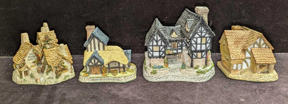 4 Vintage David Winter Cottages Market Tudor Cartwright Green Dragon Pub (1 of 6)