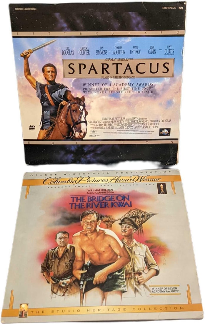 Spartacus & The Bridge On The River Kwai Laserdiscs (1 of 6)