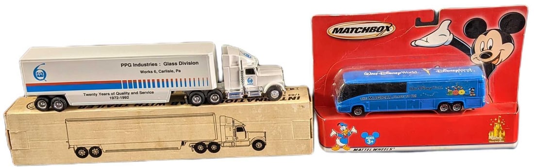 Disney Matchbox Bus And ERTL Die Cast Cab W Trailer (1 of 8)