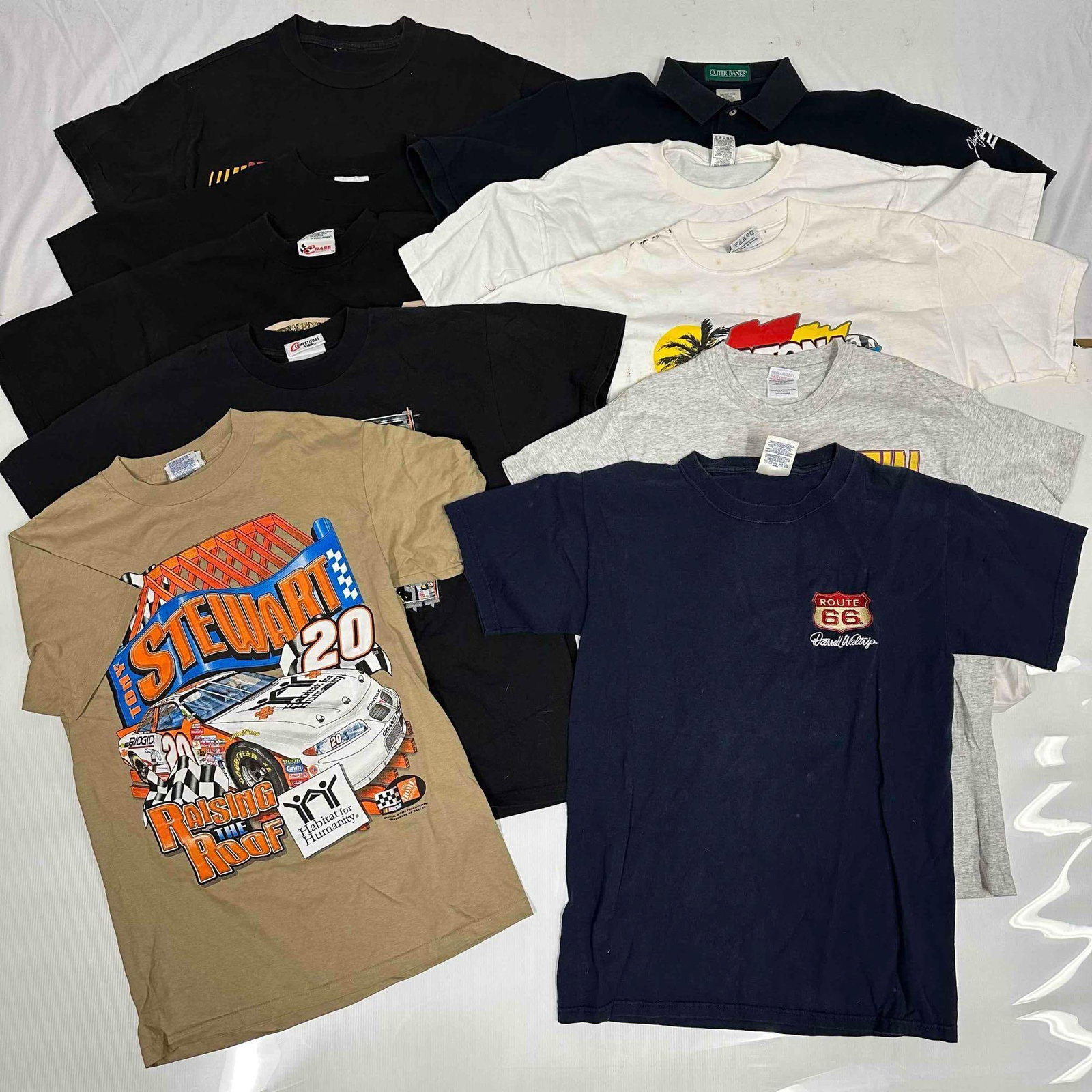 NASCAR T-Shirt Set of Ten Shirts Tony Stewart Daytona 500 Cheerios Racing Tee (1 of 8)