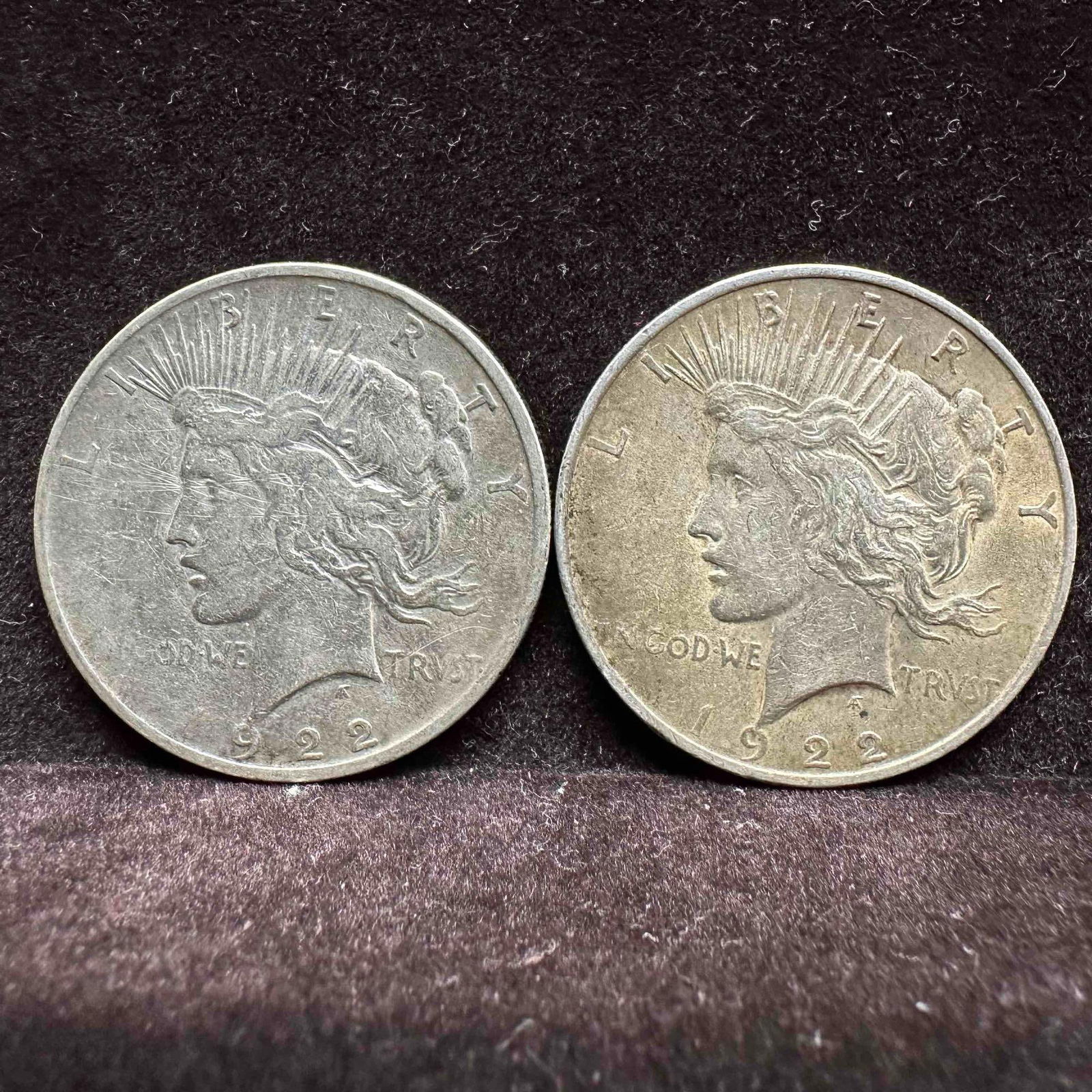 1922 Peace Dollar .900 Silver US Coin Set (1 of 5)