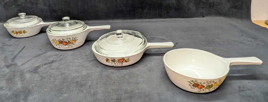 4 Retired Corning Spice of Life Pans And Glass Lids (1 of 11)