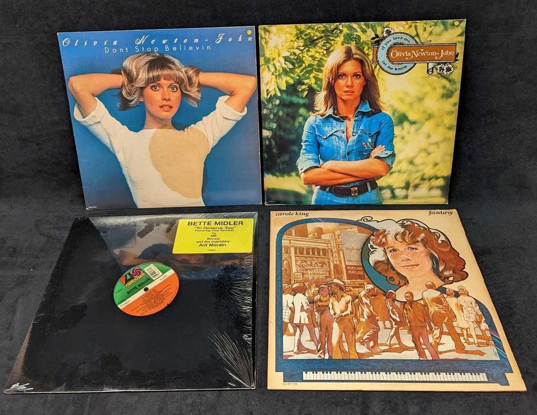 4 LPs  Carole King Olivia Newton-John Bette Midler (1 of 10)