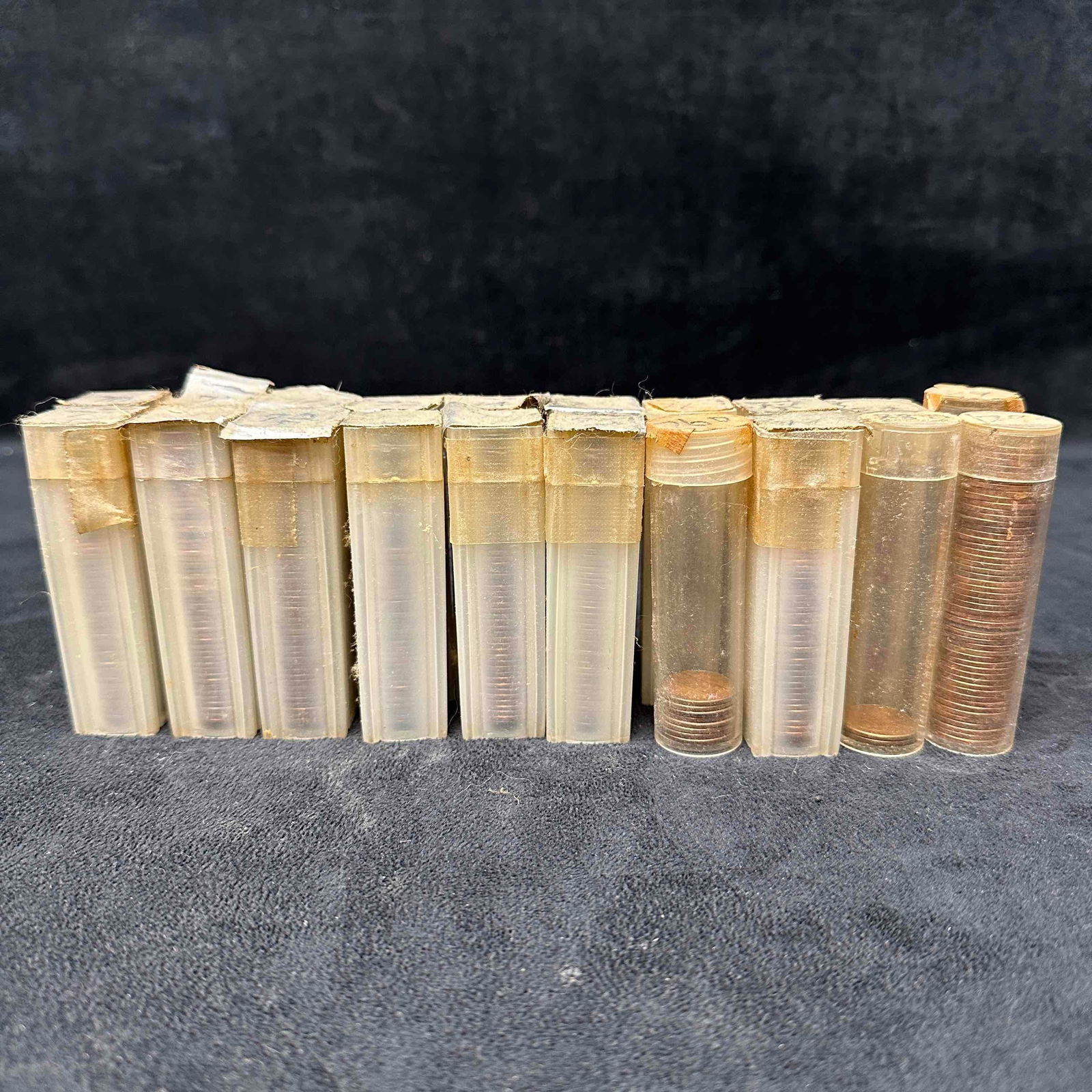 Collection of Pennies 1970's Penny Set Lincoln Head Cent: This penny collection includes several Lincoln Head Pennies from the 1970's with some different Mint marks. These items are in pre owned, previously displayed condition with light wear, minor tarn