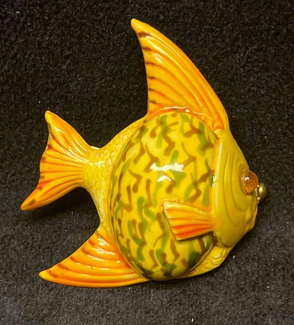 Signed Vintage Enamel Fish Brooch Original By Robert (1 of 6)