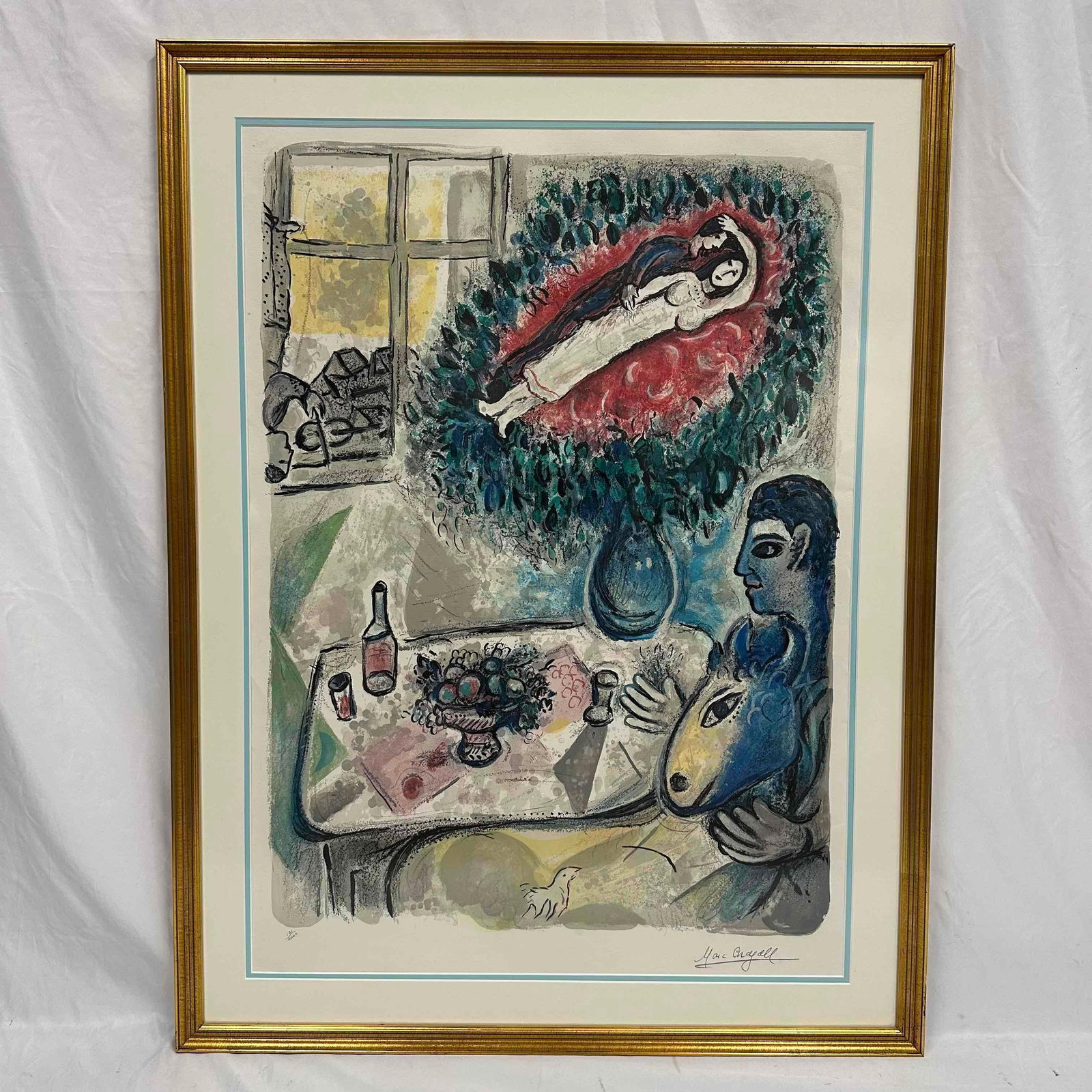 Marc Chagall Reverie Limited Edition Lithograph Pencil Signed and Numbered 131/2000 (1 of 7)