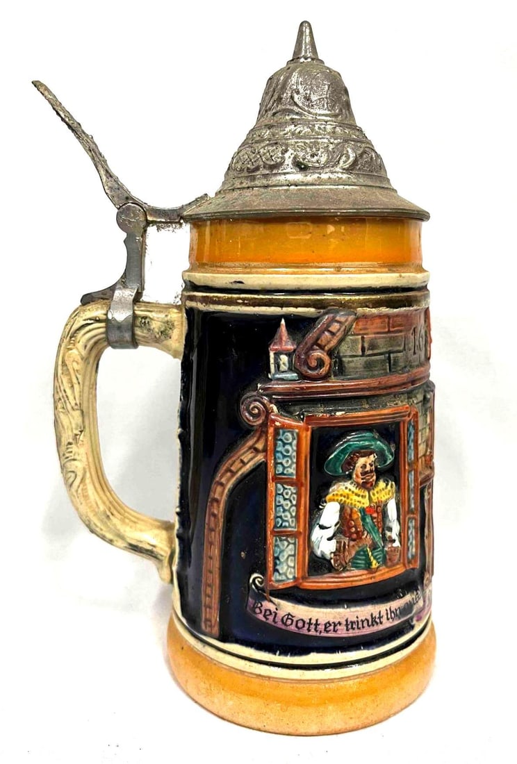 Small Hand Painted German Beer Stein Made In Germany (1 of 9)