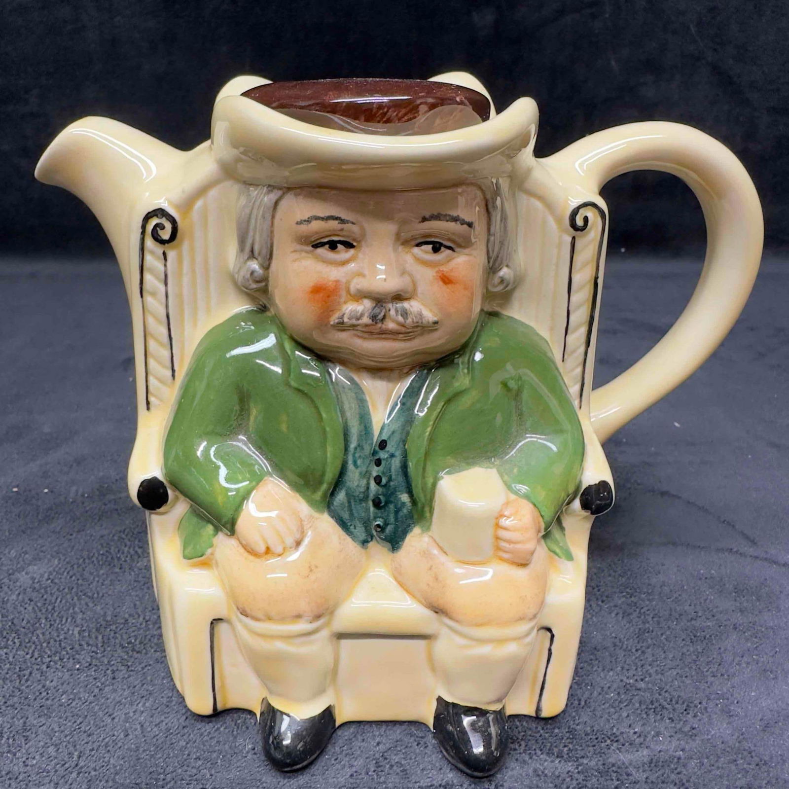 Tony Wood Staffordshire England Ceramic Tea Pot Darby and Joan Double Sided (1 of 8)