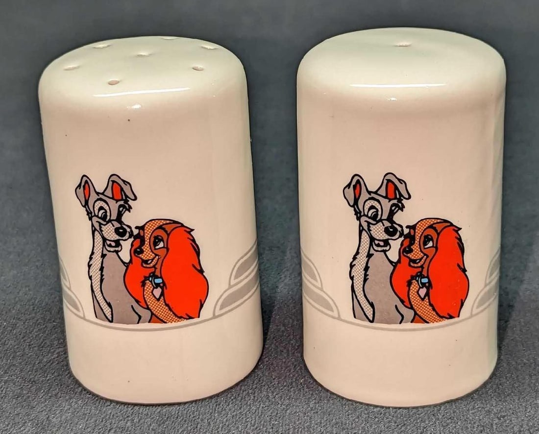 Walt Disney Lady & The Tramp Salt & Pepper Shakers B (1 of 8)
