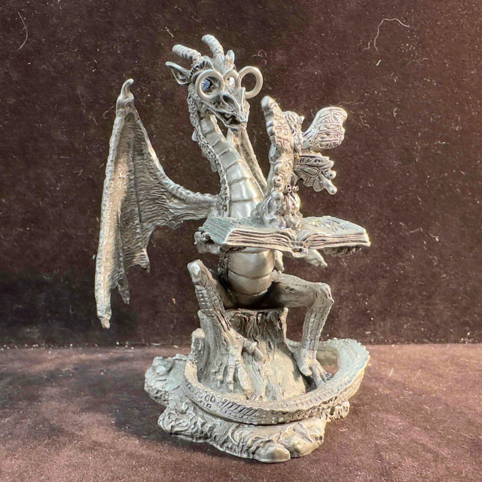 Rawcliffe Pewter Dragon Once Upon a Time Fairy 1111048 Missy Leigh Sculpture Figure (1 of 8)