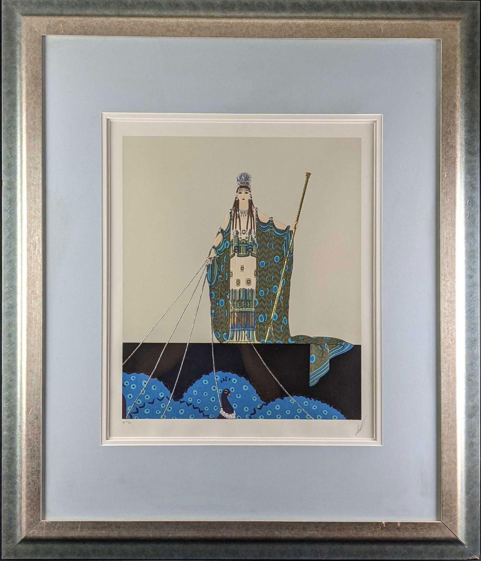 Framed Erte Hera Serigraph Embossed With Gold/Silver Foil LE Artist Proof (1 of 11)