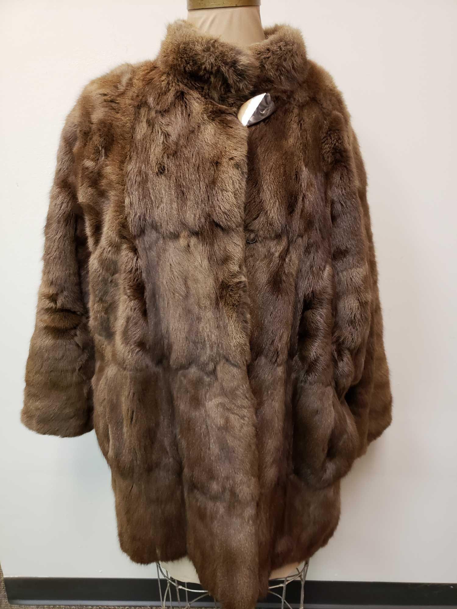 Pelzhaus Springer Mid Length Rabbit Fur Coat (1 of 7)