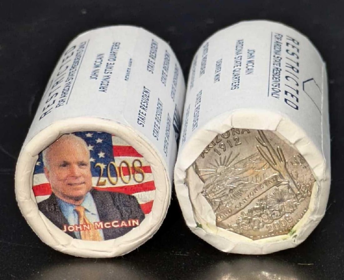 2 Rolls Of Rare 2008 Arizona John McCain Quarters B (1 of 4)