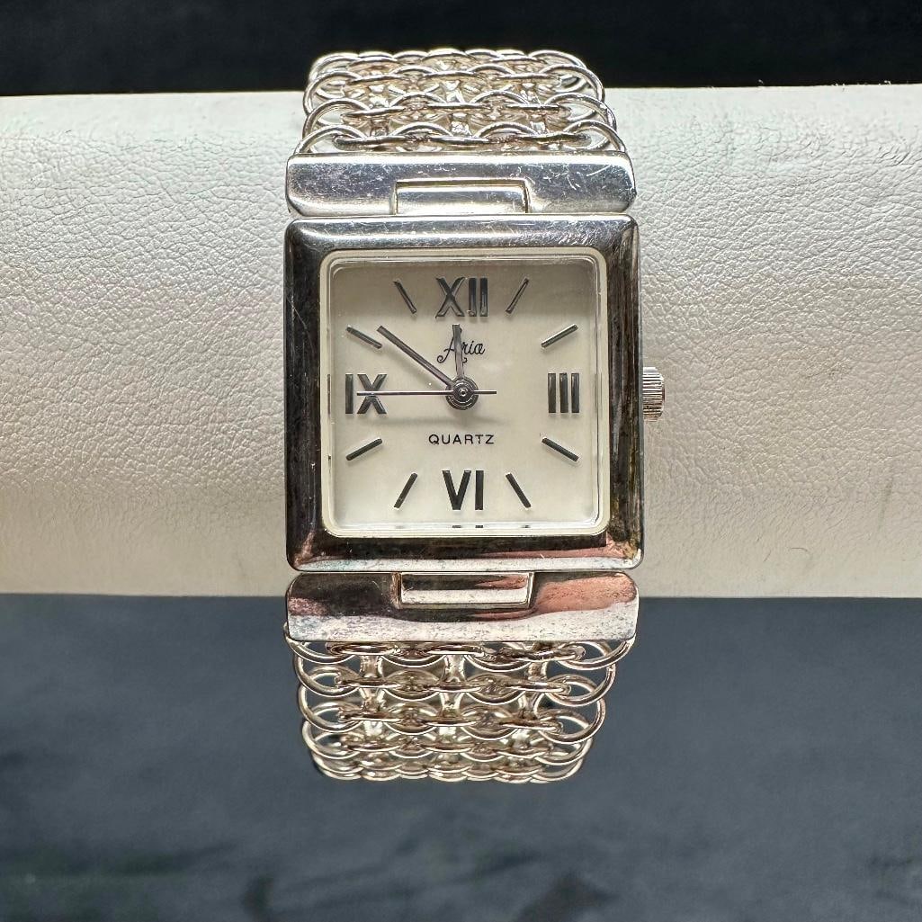 Sterling Silver Mesh Link Bracelet Watch (1 of 3)