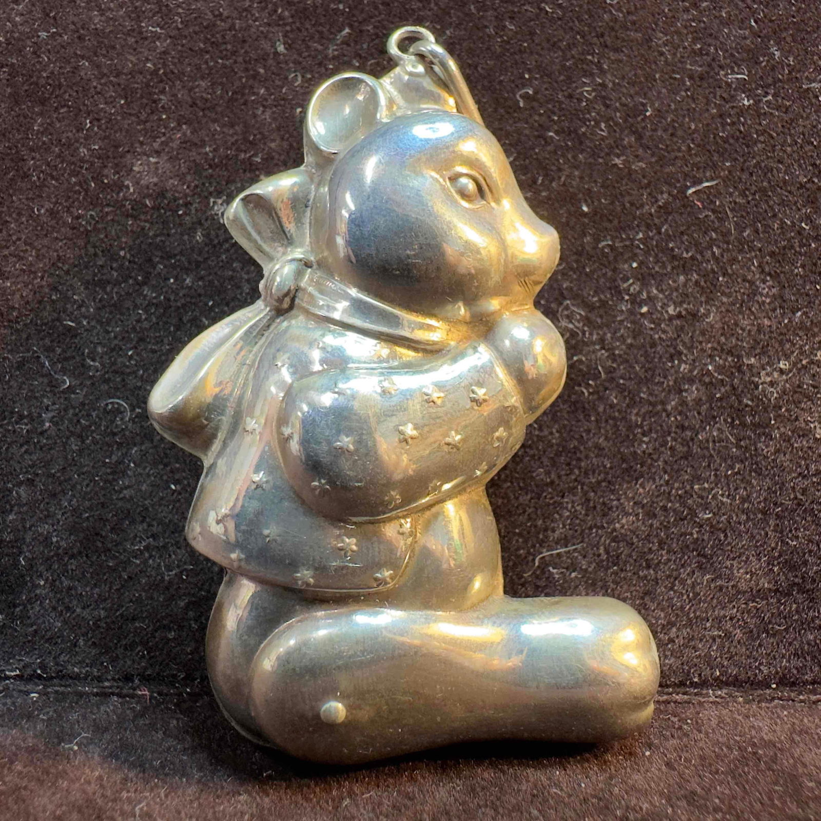 Sterling Teddy Bear Ribbon Pendant B27 (1 of 8)