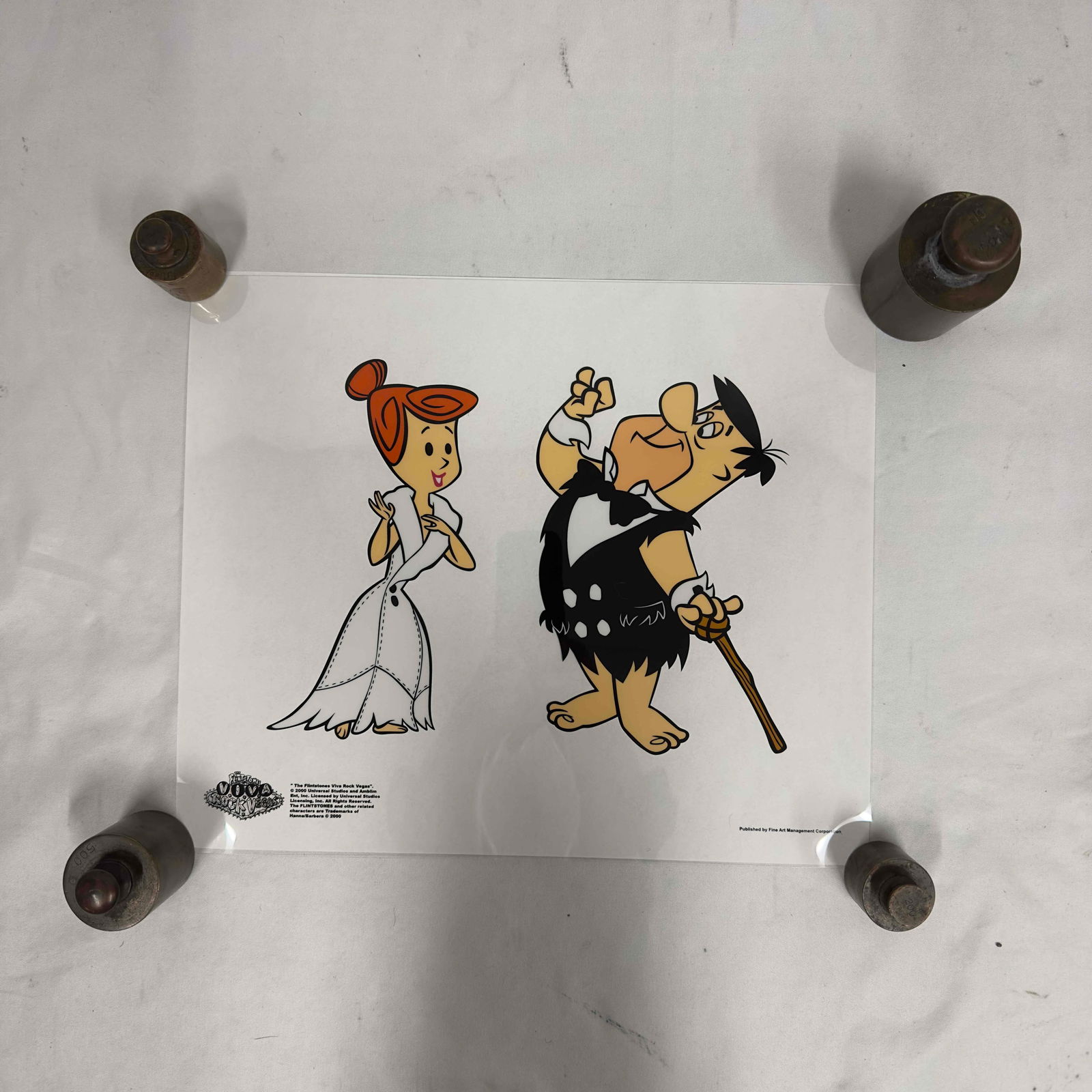 Hanna-Barbera Studio Viva Rock Vegas The Flintstones Sericel: Hanna-Barbera Studio Viva Rock Vegas The Flintstones Sericel. Sericel. From the edition of 5000. Based upon the Universal Studios and Amblim Entertainment production, "The Flintstones Viva Rock Ve