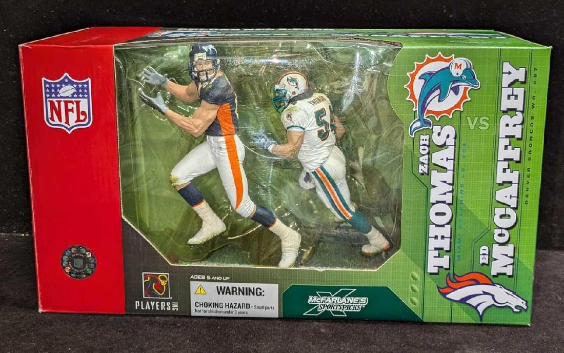 NFL McFarlane Zach Thomas vs Ed McCaffrey Action Figures (1 of 5)
