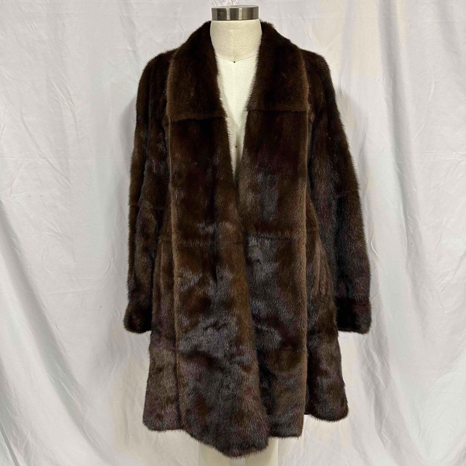 Reversible Genuine Mink Fur & Leather Coat Luxury Fur Garment Reverses to Soft Black Leather (1 of 12)