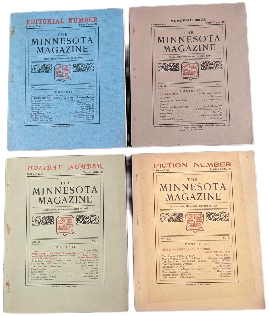 Four Antique Minnesota Magazine Collage Newsletters (1 of 9)