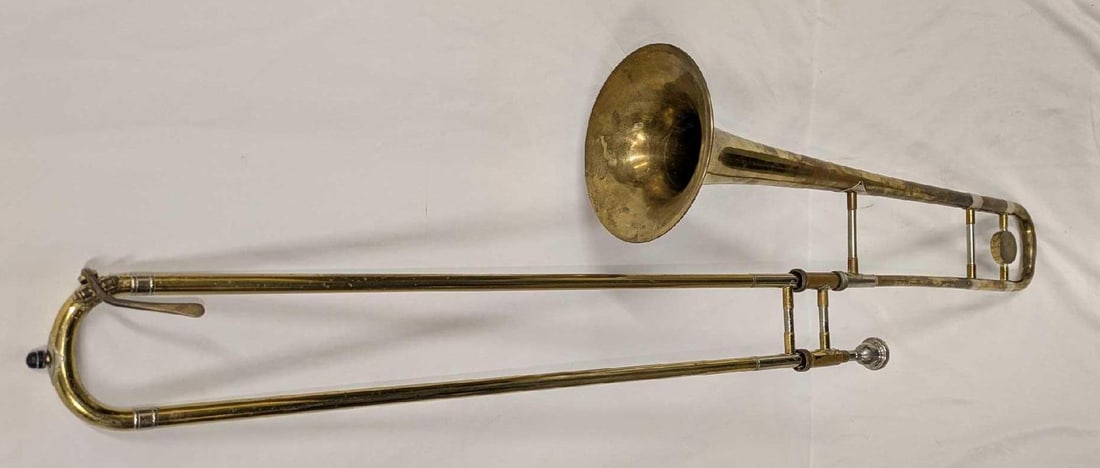Vintage Brass British Besson Stratford Trombone (1 of 10)