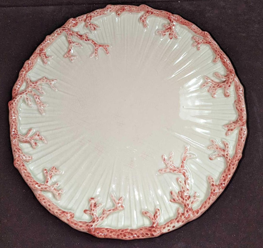 Vintage Retired Fitz & Floyd Oceana Dinner Plate I K57: Vintage Retired Fitz & Floyd Oceana Dinner Plates I K57. This retired series was originally released in 1977. The china dinner plate is approx 11" x 11" x 1" and it weighs 1.90lb. The plate has some c