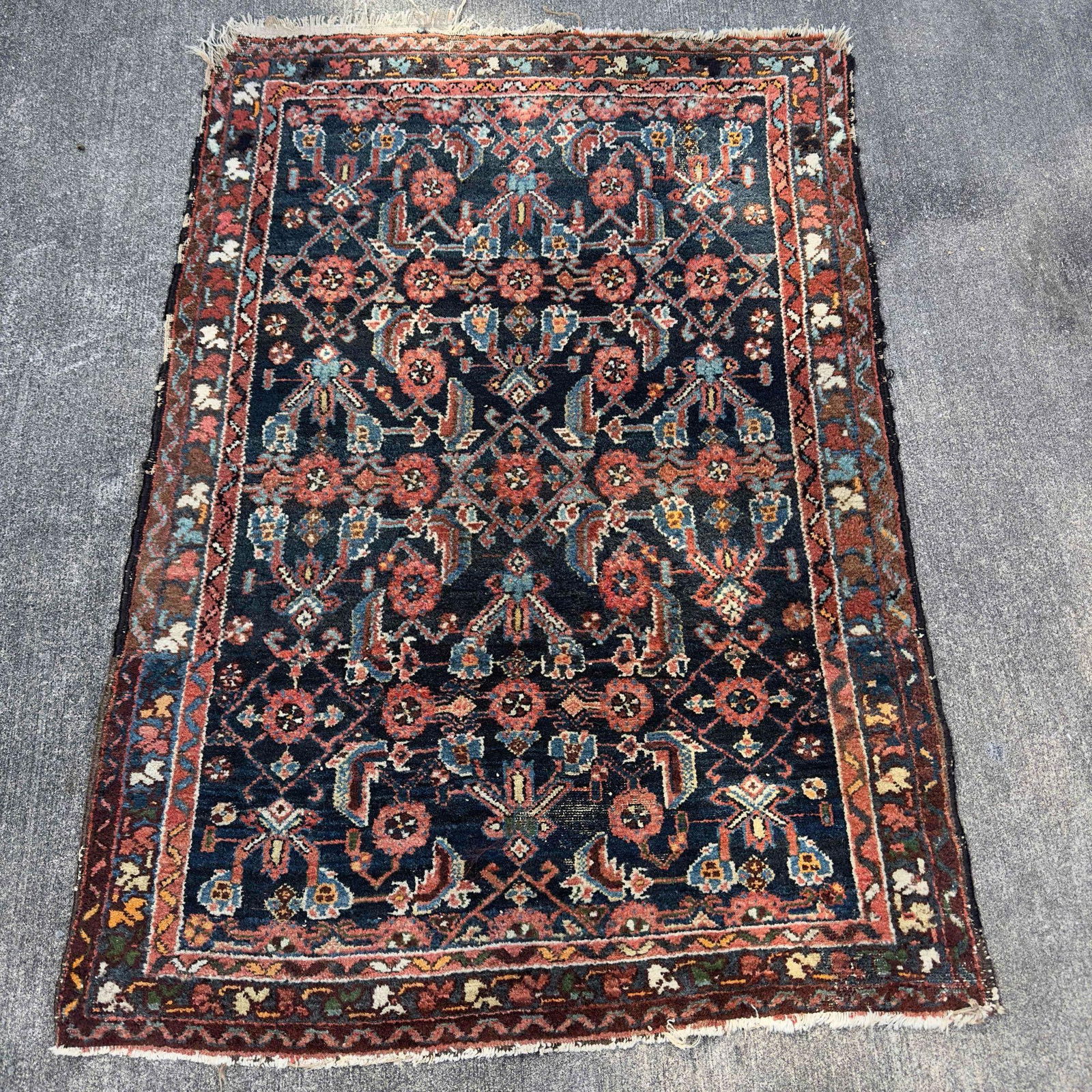 Hand Woven Persian Rug Geometric Handmade Wool Decor (1 of 11)