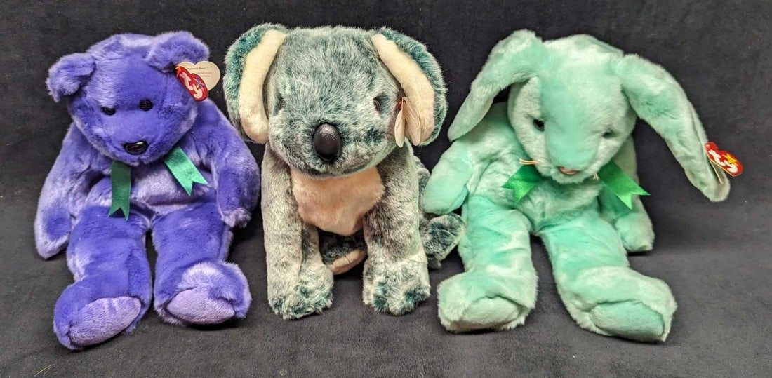 3 Ty Beanie Buddies Bears & Bunny Bundle (1 of 10)