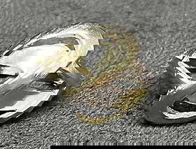 Signed Vintage Crown Trifari Silver Tone Abstract Ring: This lot contains a Signed Vintage Crown Trifari Silver Tone Abstract Ring. The ring is a size 6.5. Total weight is 0.3oz. Overall the Vintage Crown Trifari ring is in excellent pre owned condition wi